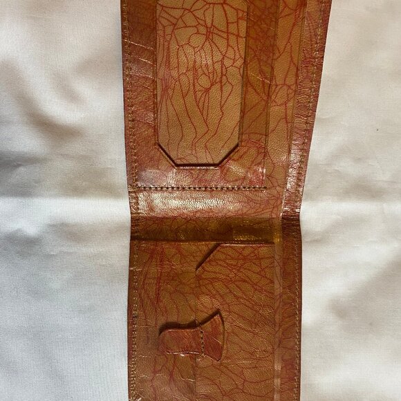 Vintage Hand Crafted Men Leather Wallet Purse Indian Belly Dancer Collectible - Picture 5 of 6